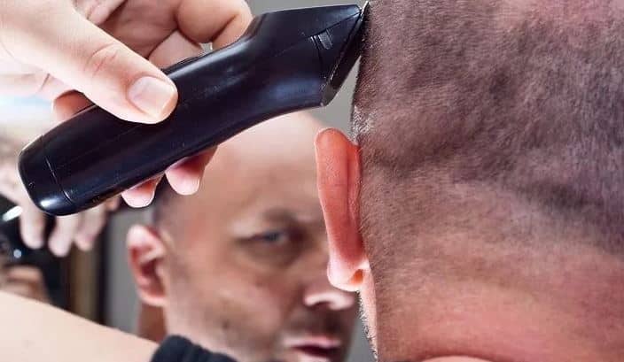 Cut Hair Down to Stubble with electric razor