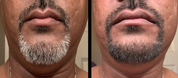 convert white beard to black naturally